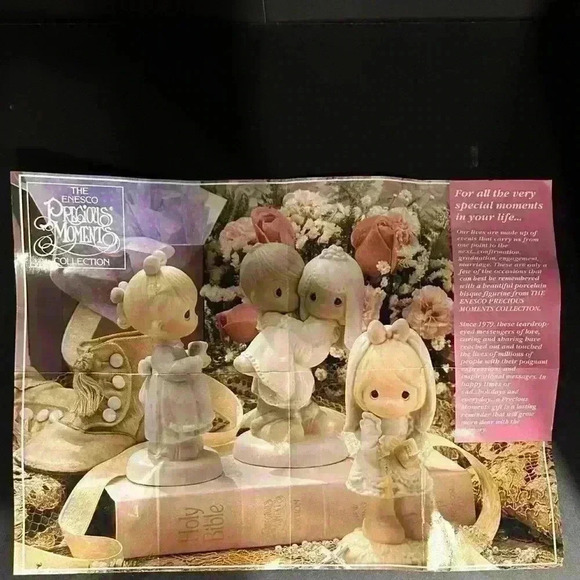 Precious Moments 1.7" Mini Figurine Bunny Family Nativity With Box Vintage 1990 - Picture 8 of 8